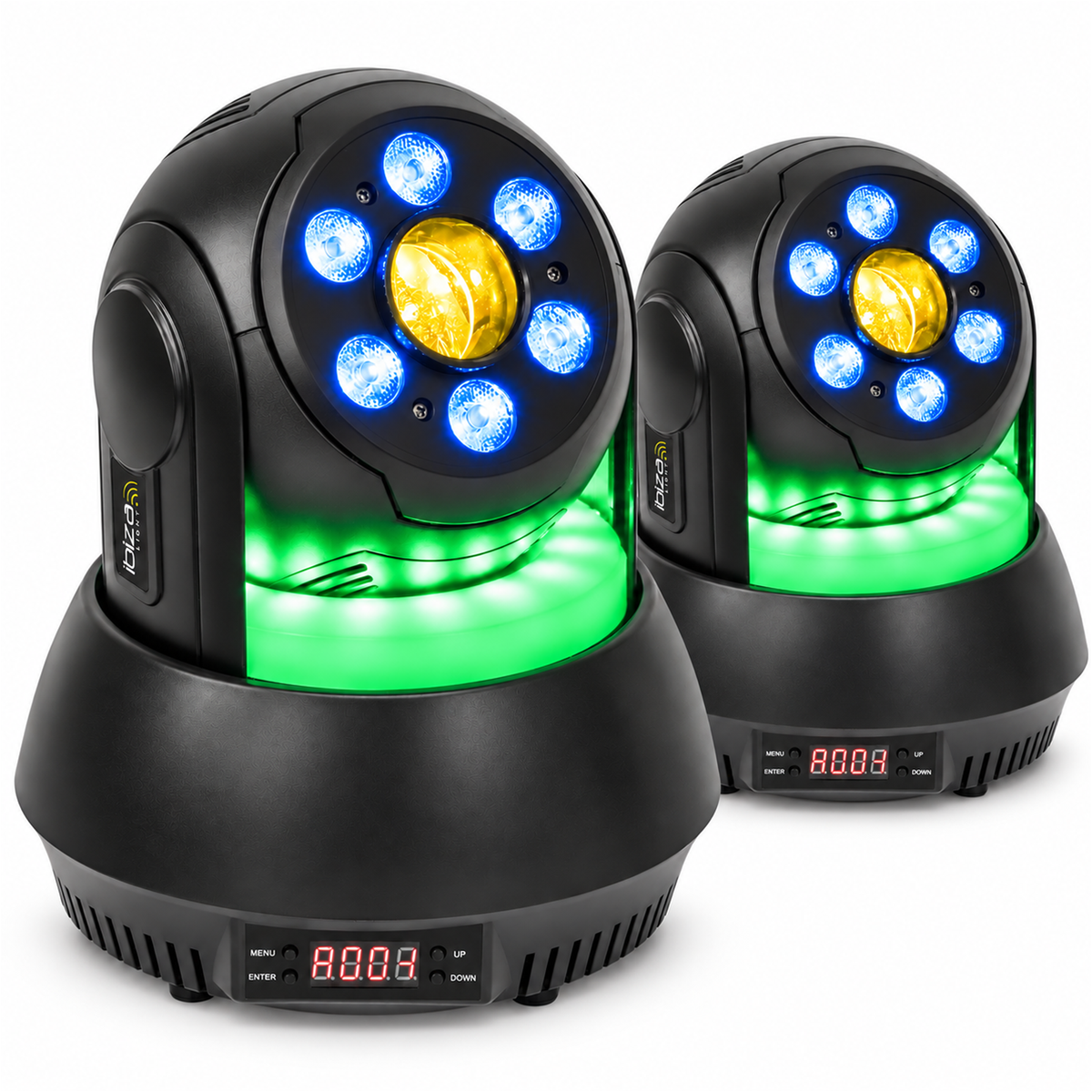 Pair of Star Wash Moving Head 30w Gobo Spot with LED Ring
