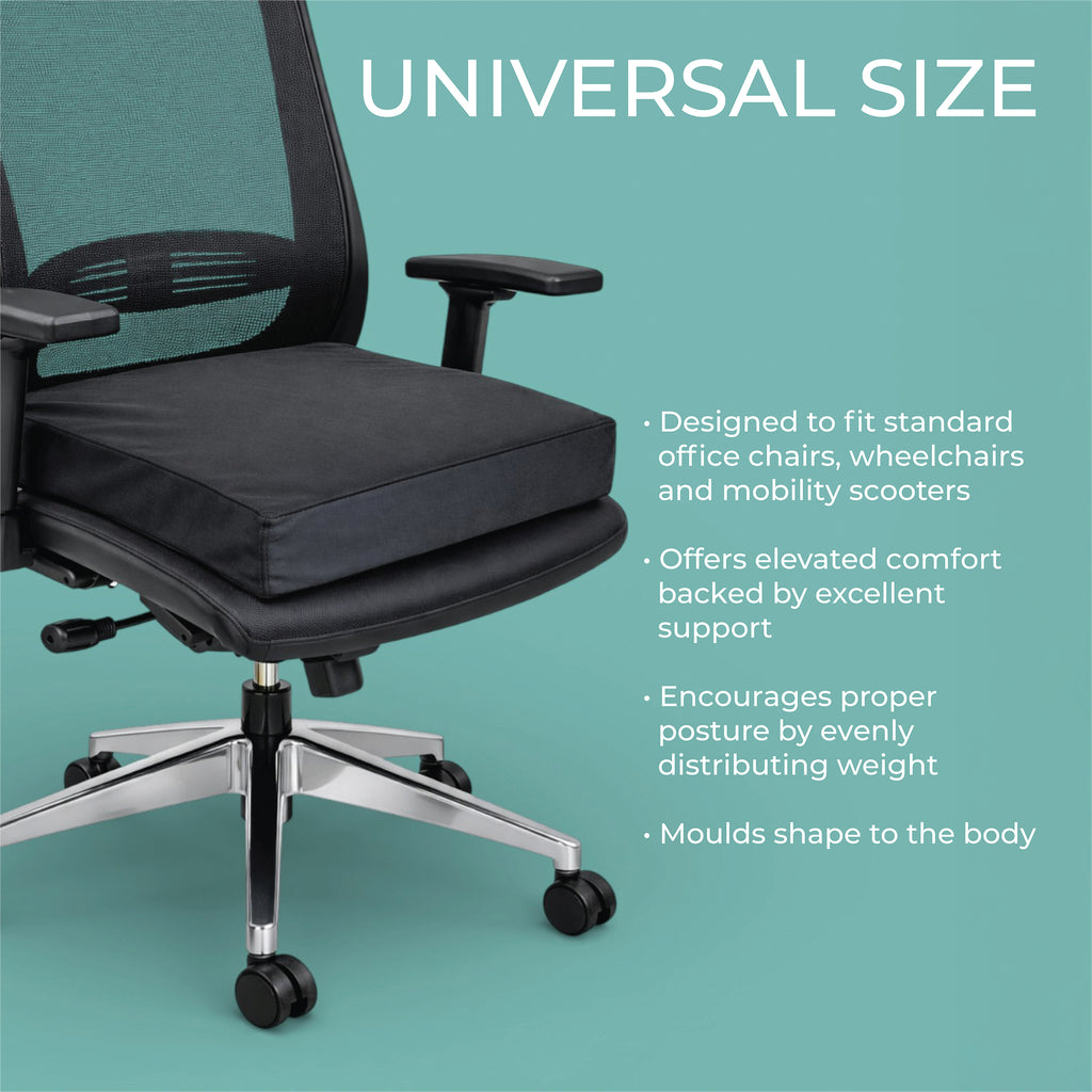 Vinyl Wheelchair Cushion with Memory Foam 2 and 3 Inch