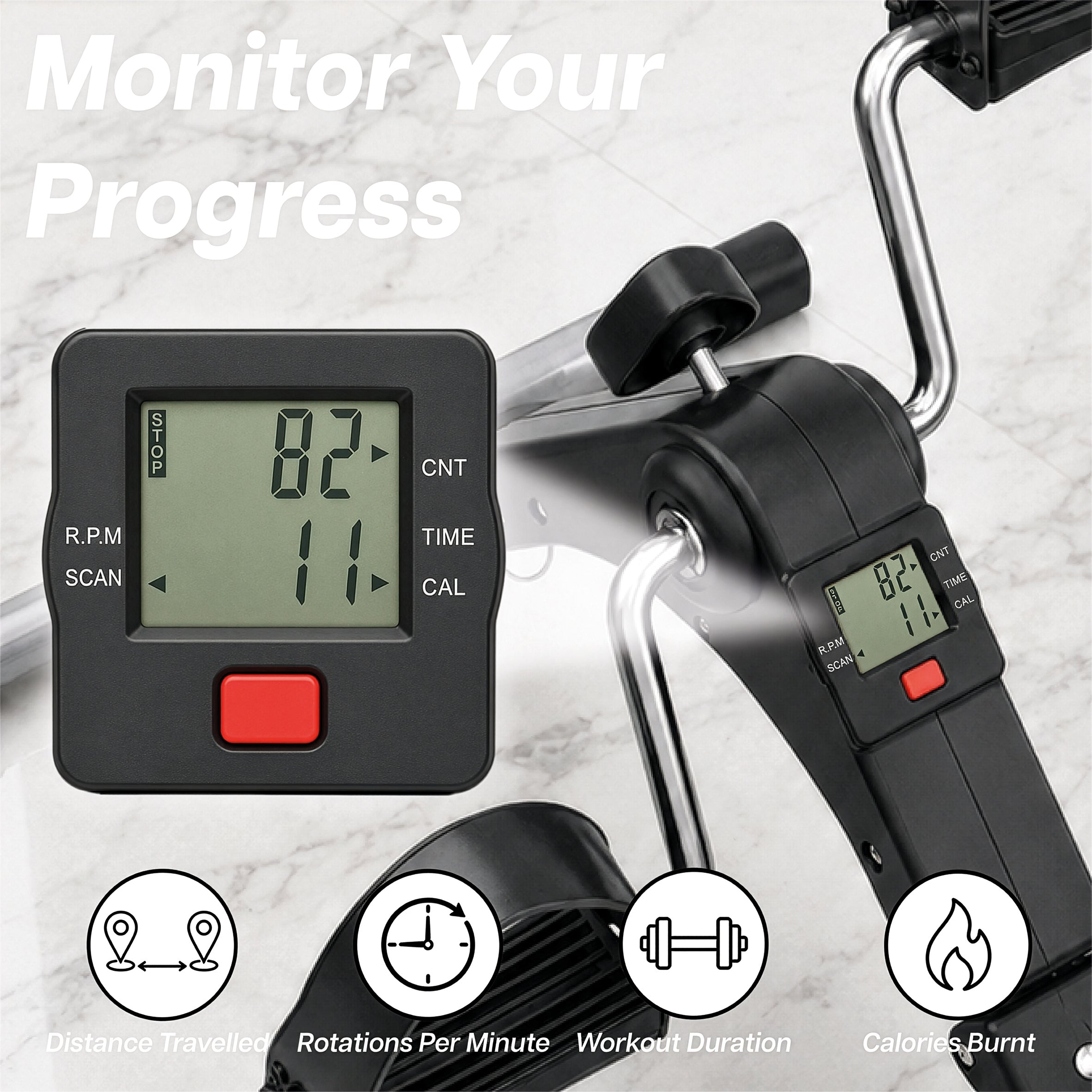 Pedal Legs Exerciser with Digital Display