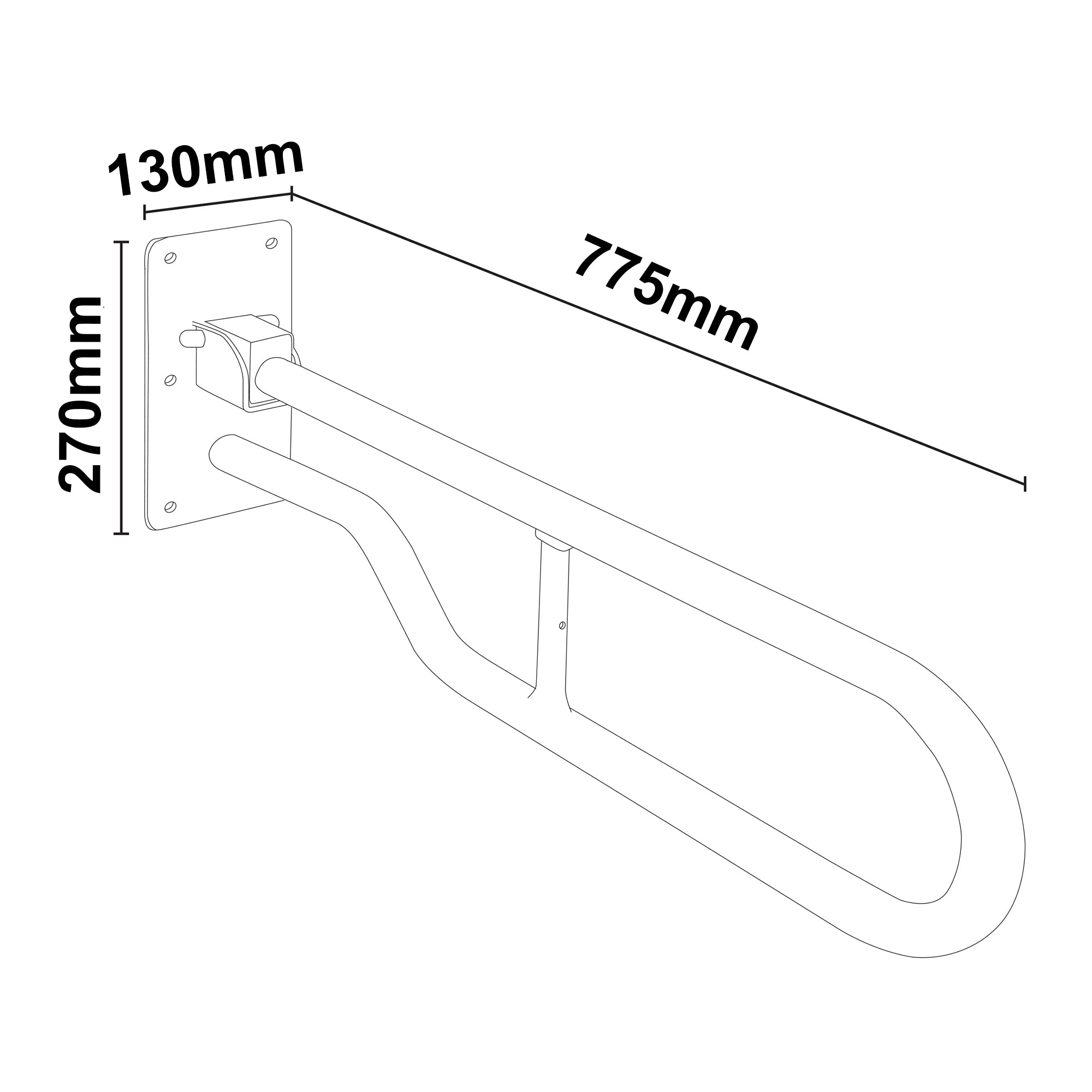 Solo Hinged Arm Support With Positive Lock System 3 Sizes