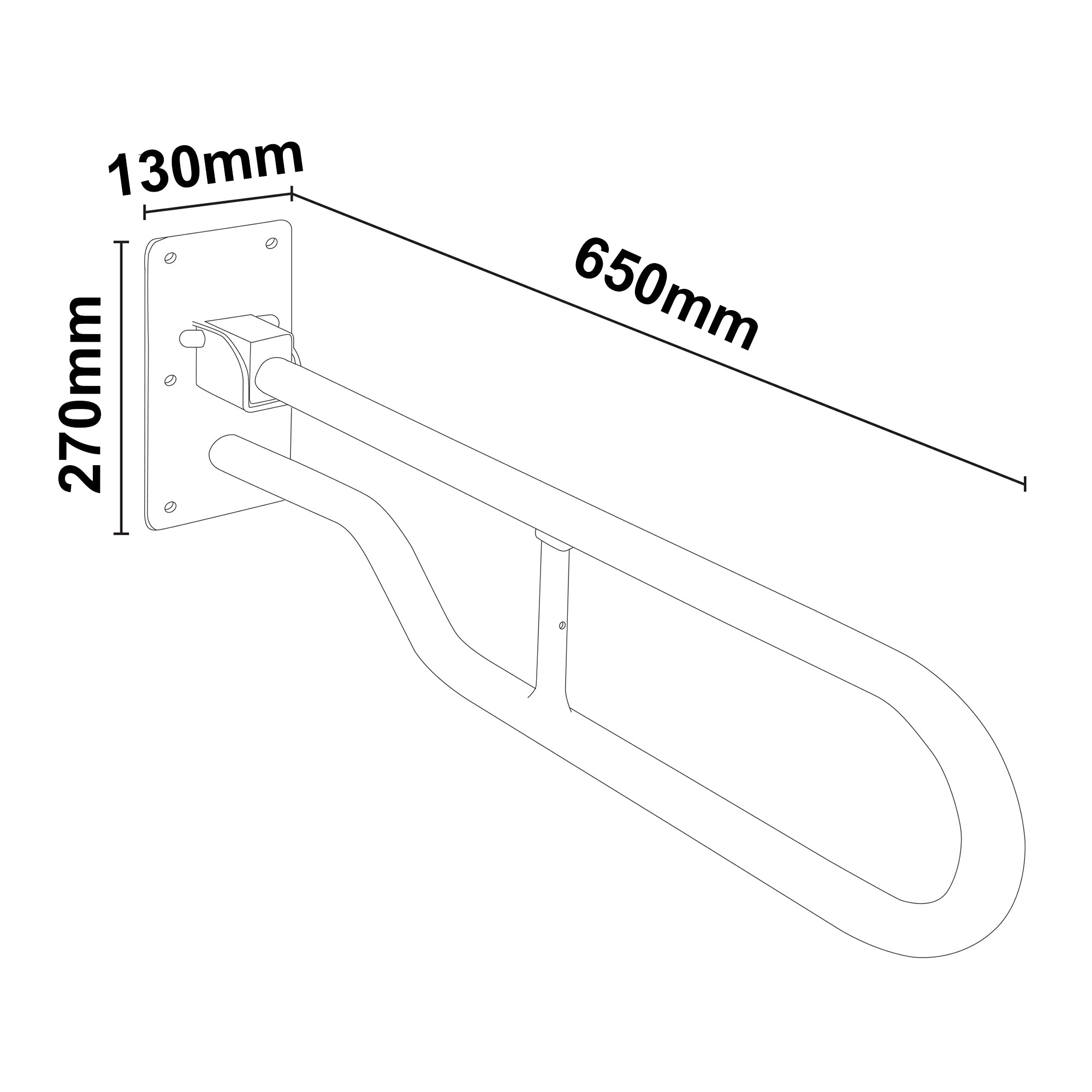 Solo Hinged Arm Support With Positive Lock System 3 Sizes