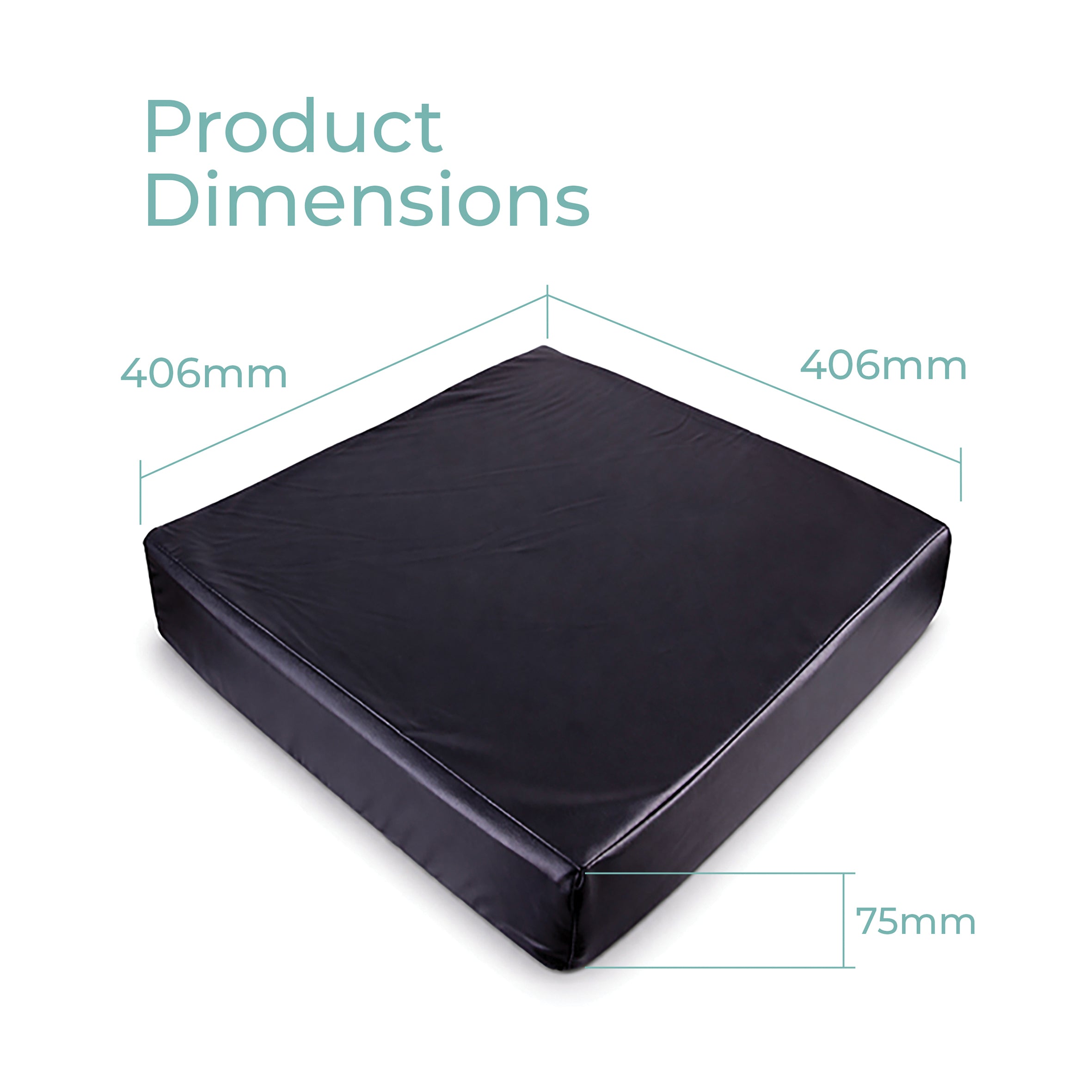 Vinyl Wheelchair Cushion with Memory Foam 2 and 3 Inch