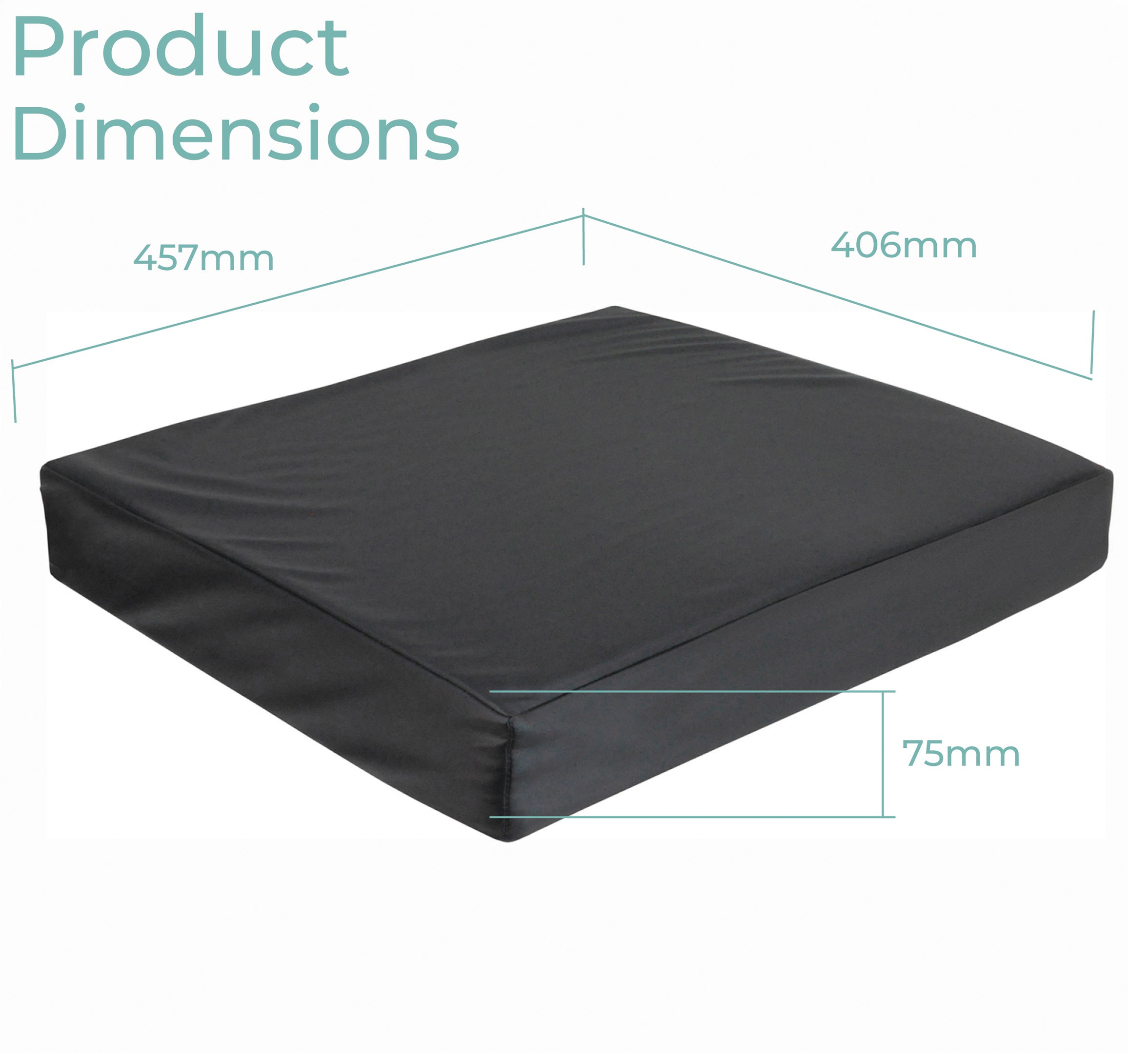 Vinyl Wheelchair Cushion with Memory Foam 2 and 3 Inch